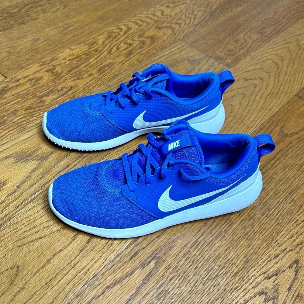 Mens Blue Nike Rosche Golf Shoes - Picture 4 of 11